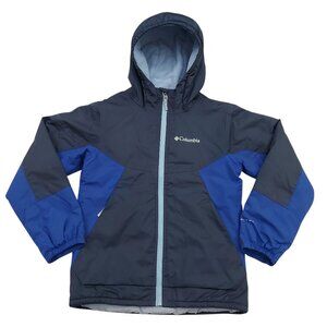 Columbia Jacket Boys XS 6/6X Blue Omni-Tech Full Zip Insulated Thermal Winter